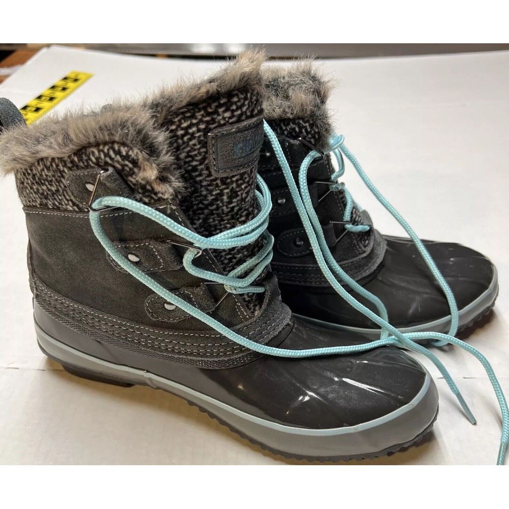 Khombu Faux Fur Winter Snow Rain Boots Water Repellent‎ Women's SZ 9